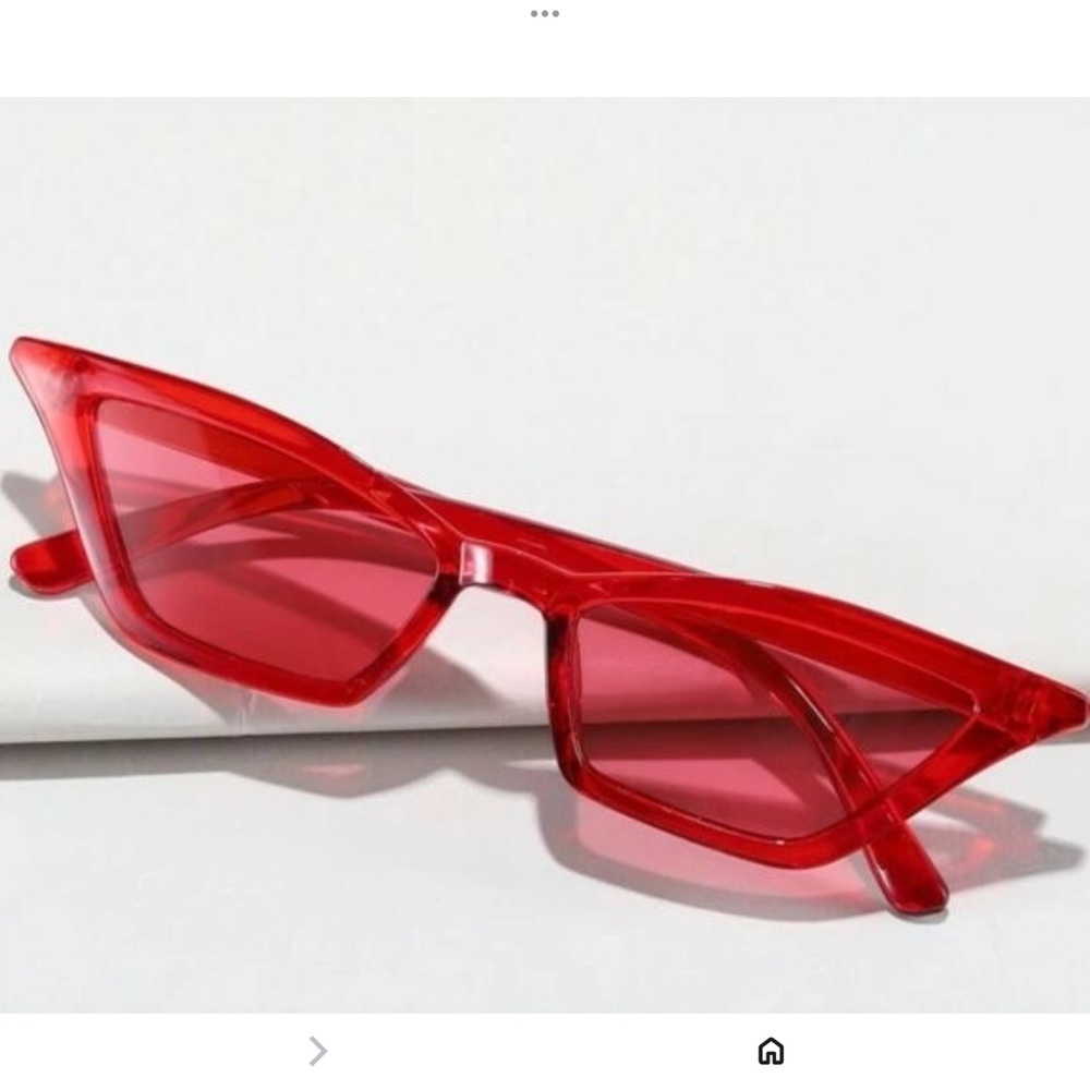 Quay Red Rectangular Men's Sunglasses - Fashion L… - image 2